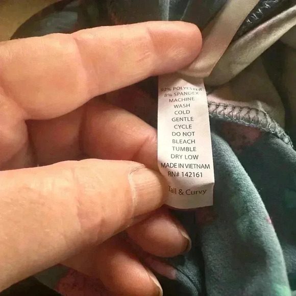 Lularoe TC dark sage green leggings. Graphic pattern OG designer Patrick fit - Picture 5 of 5